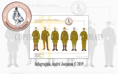 Les Chasseurs d’Afrique, Officiers, 1916-1918