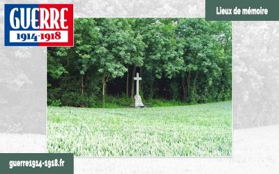 La stèle du capitaine Guy Hugot-Derville au bois du Télégraphe à Chauconin-Neufmontiers (77-Seine-et-Marne)