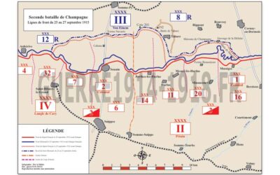 Seconde bataille de Champagne – Lignes de front du 25 au 27 septembre 1915