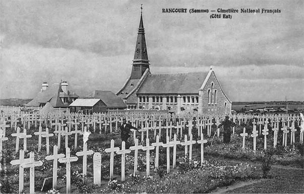 Carte postale ancienne du cimetière national de Rancourt